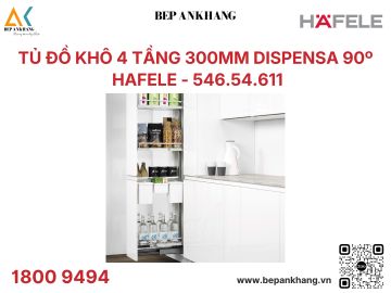 Tủ Đồ Khô 300mm Dispensa 90º Hafele 546.54.611